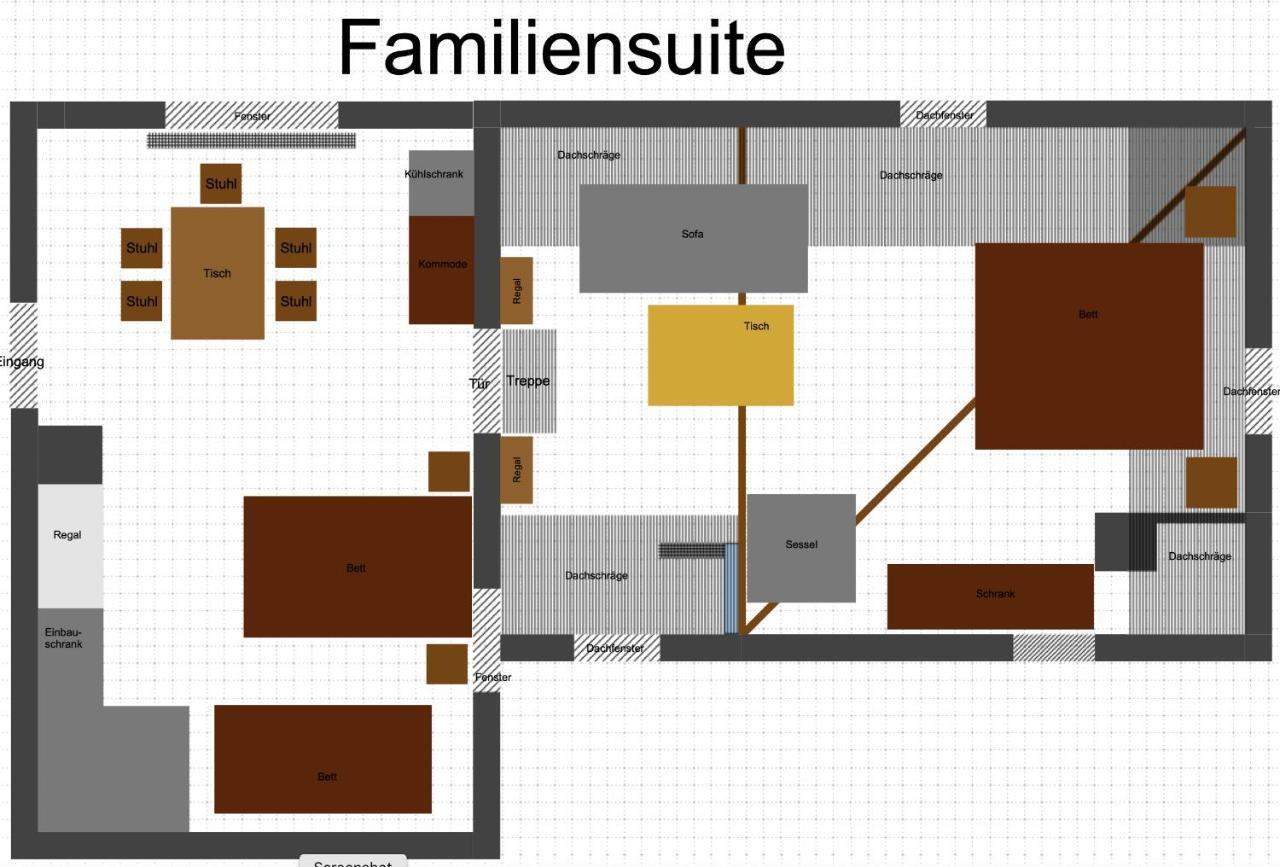 Familiensuite, zwei Zimmer, Mitbenutzung von Küche und Bad Rott Exterior foto